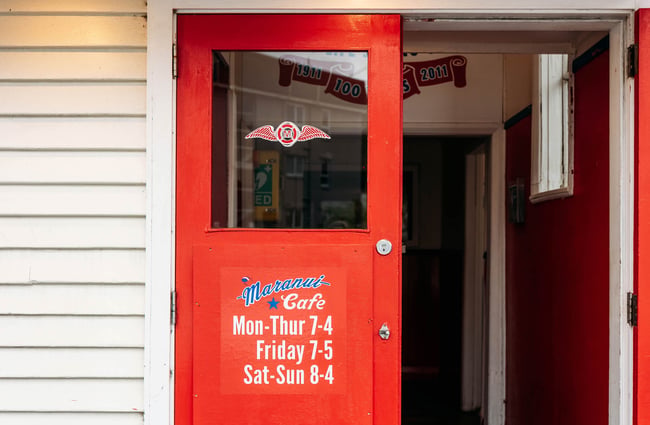 Entrance to Maranui cafe Wellington.