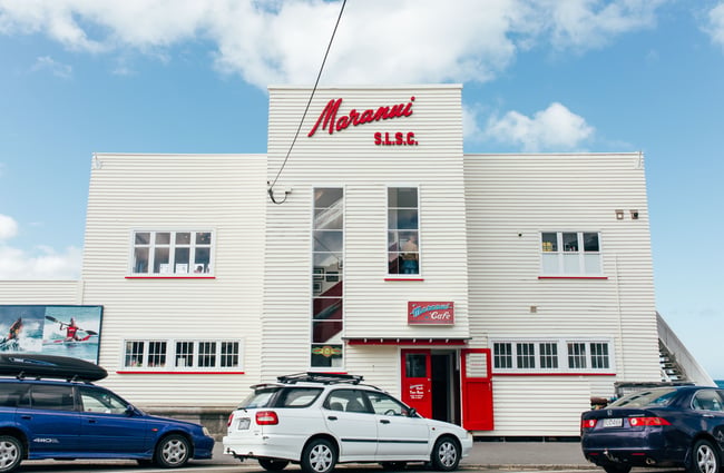 The front entrance to Maranui cafe Wellington.