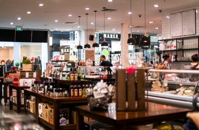 Inside Marbecks Foodstore.