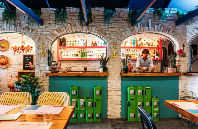 The colourful interior of Margos Queenstown.