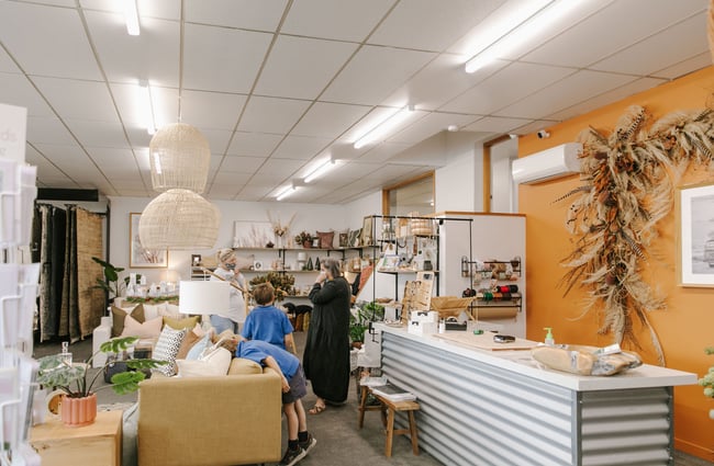 Interior of the store at Matilda and The Metalman, Fairlie.