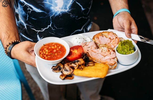 Breakfast plate at Mayfair Cafe.