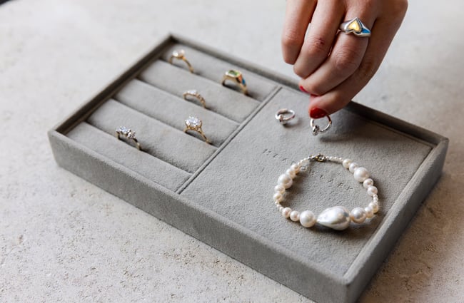 A close up of jewellery.