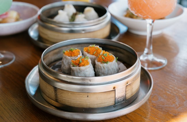 Close up of dumplings on table at Midnight Shanghai in Christchurch