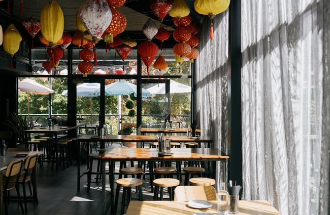 Modern restaurant setting of Midnight Shanghai Christchurch.