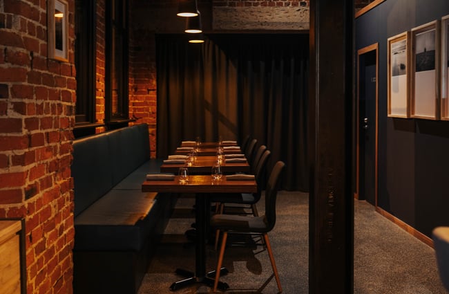 Inside the restaurant.