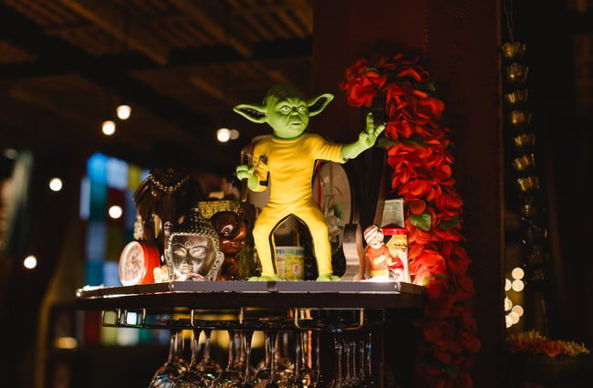 Yoda figurine decor in Monsoon Poon.