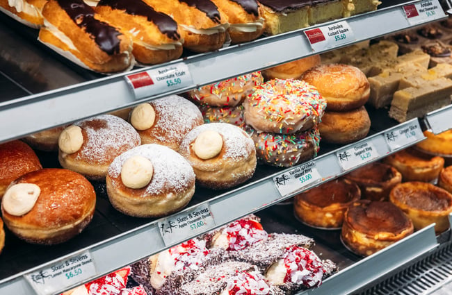 Close u of pastries at Moore Wilson's.