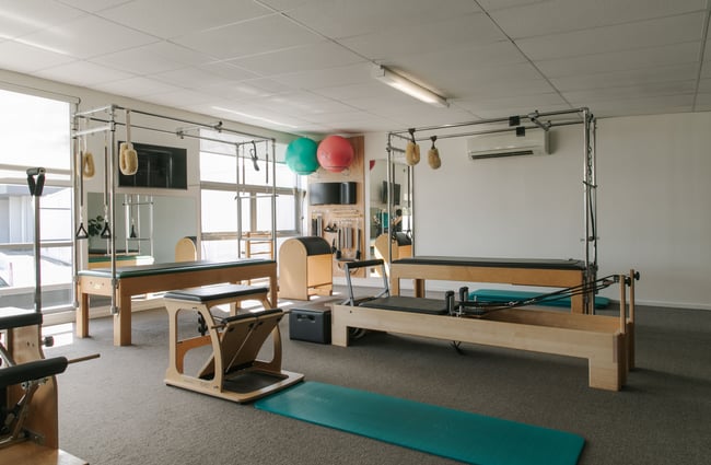 An empty pilates studio.