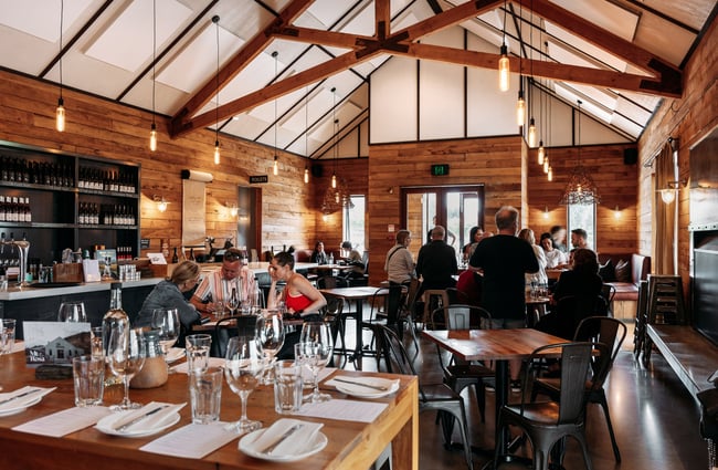 The high ceilinged interior of Mt Rosa Wines.