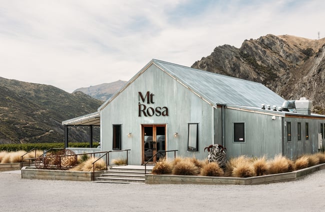 The grey exterior of Mt Rosa on cloudy day.