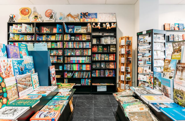 The kids section inside Muirs Bookshop.