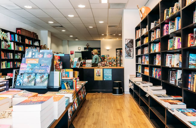 The inside of Muirs Bookshop Gisborne.