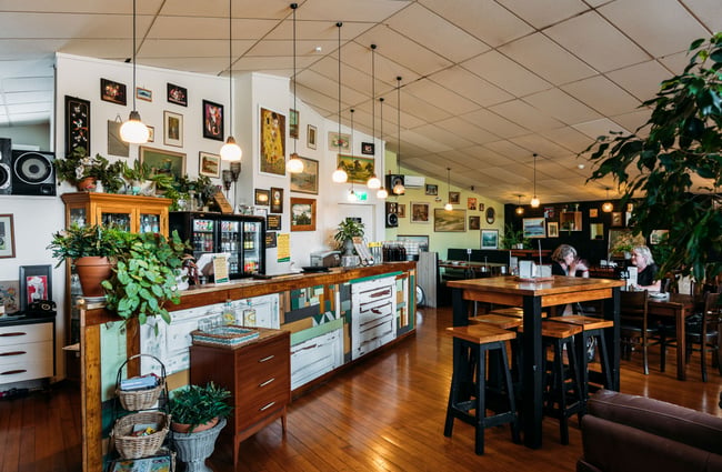 The large cafe interior of Munch in Palmerston North.
