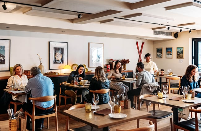 Customers in the dinning room at Muttonbird, Wānaka.