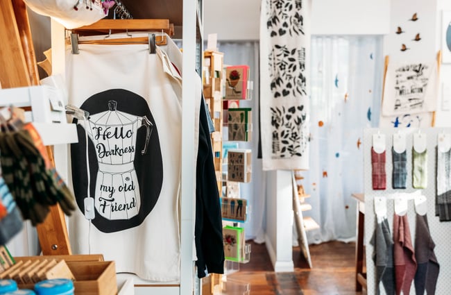 The inside of shop.