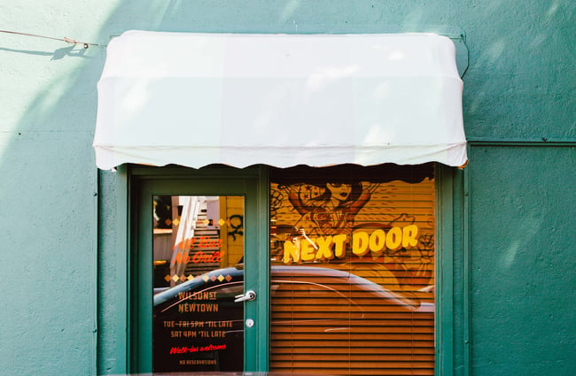 Exterior of Next Door, Wellington.