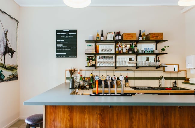 View of the bar at Next Door, Wellington.
