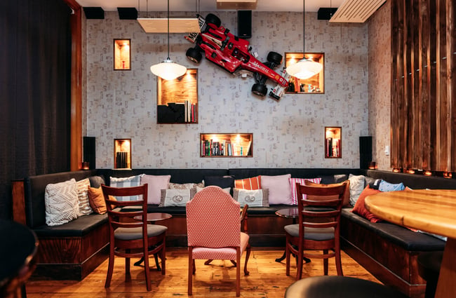 Booth seating at Nicolini's.