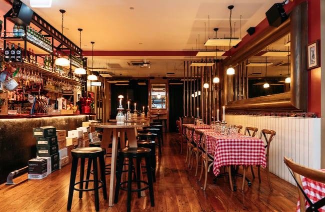 Dining room and bar area at Nicolini's.