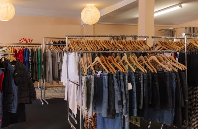 Rack of denim at Nifty.