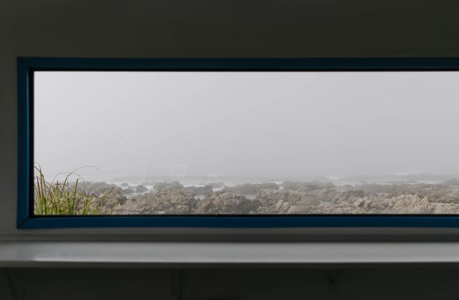 View of the ocean from inside Nin's Bin.