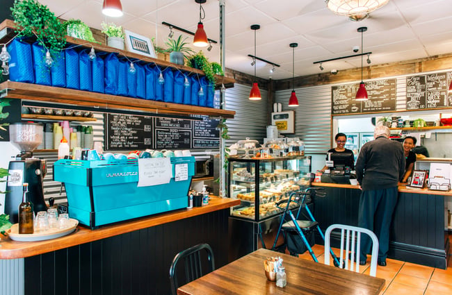 Customer at the counter.