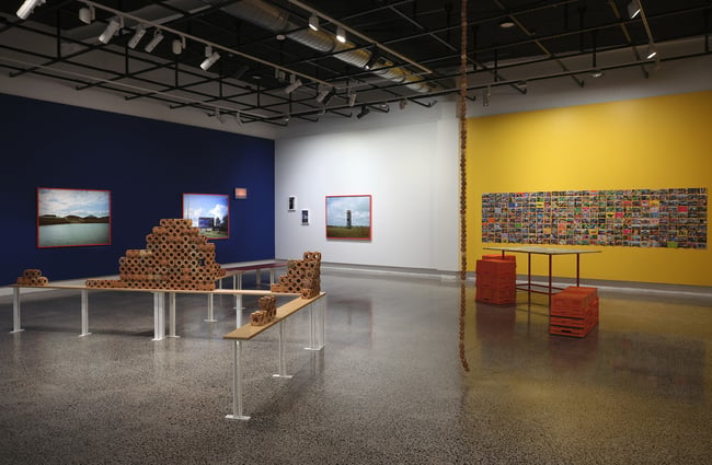 A colourful exhibition inside Objectspace Auckland.