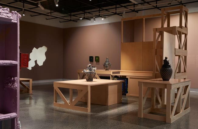 An art exhibition inside Objectspace Auckland.