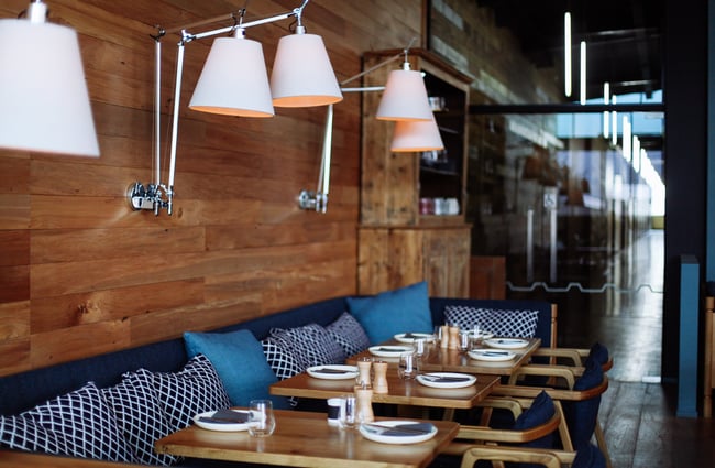 A seating area.