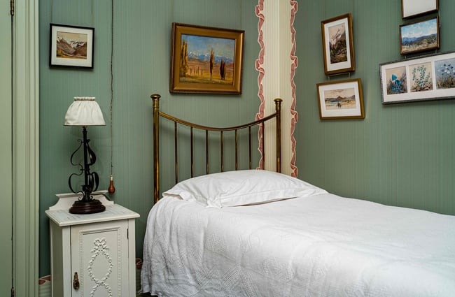 A bedroom and bed.