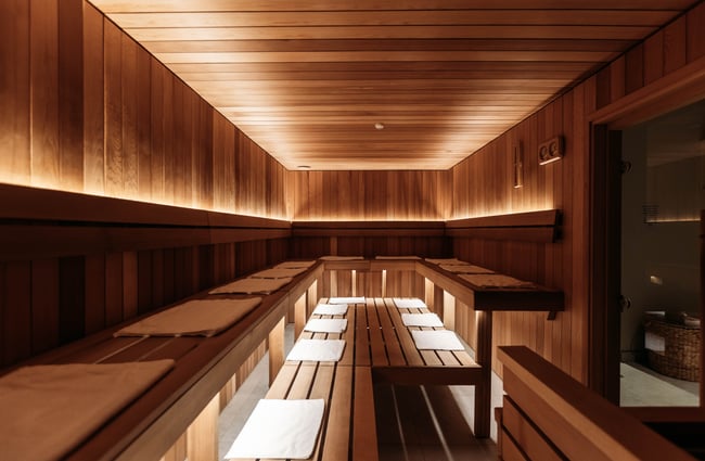 Inside the sauna at O-Studio.