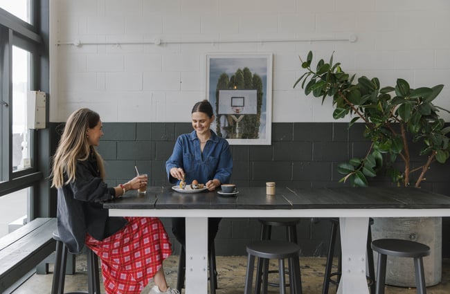 Diners at a table at Ozone Coffee Walker Street.