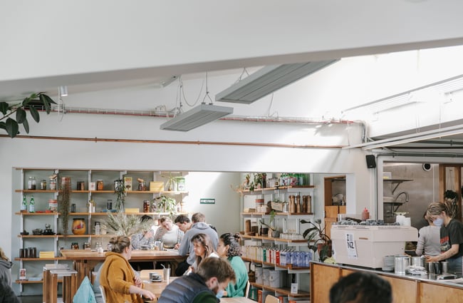 Customers dining at Park Ranger in Christchurch.