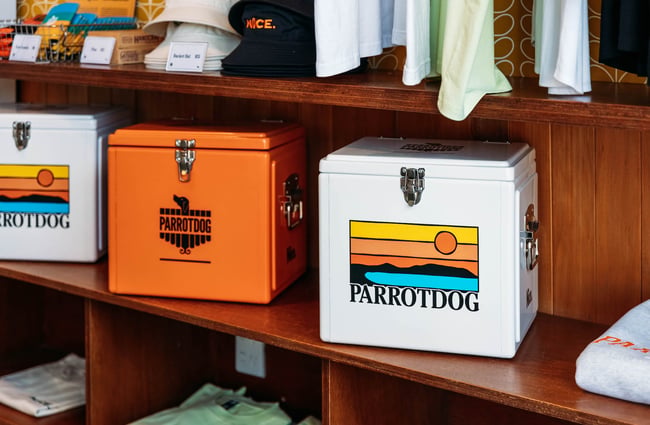 Parrotdog chilly bins available to purchase at their Lyall Bay brewery and cellar door