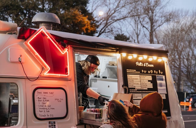 Customers being served.