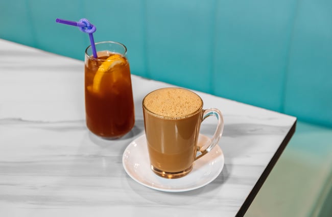 Drinks on the table at Penang Street Food.