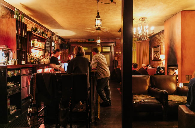 People in the bar.