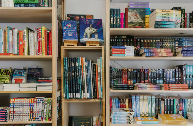 Children's Books section at Petronella's Gallery and Bookstore, Tekapo.
