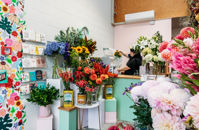 Inside Pick a Posy shop.