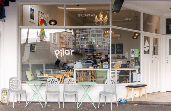 The exterior of Pilar Cafe and Eatery.