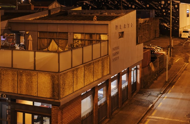 The exterior of the building.