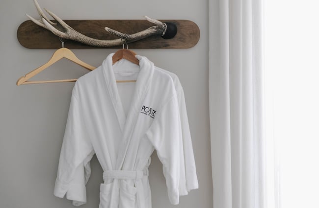 Close up of robe at Poshtel accommodation in Ōamaru.