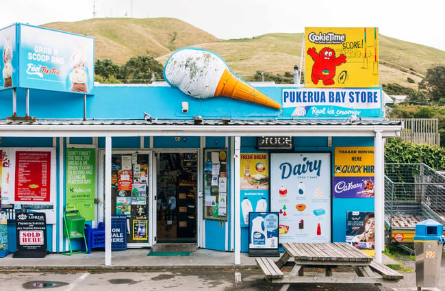 Corner shop dairy.