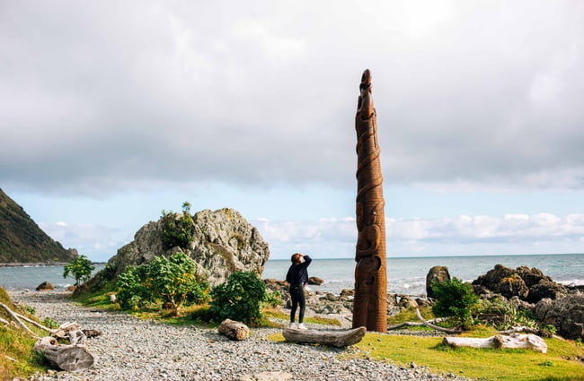 Sculpture on the foreshore.
