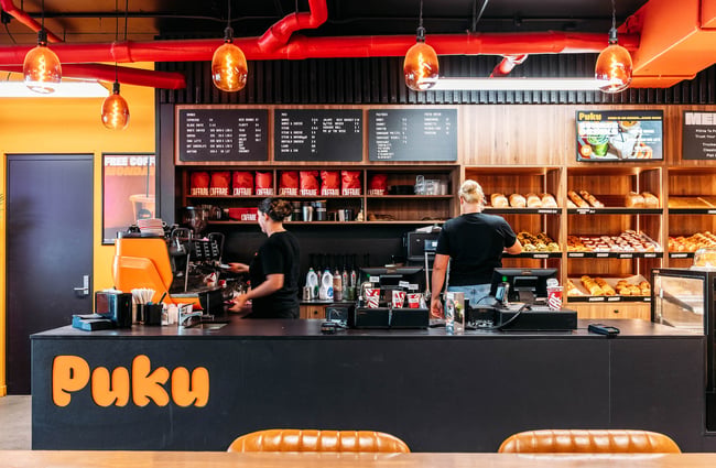 Overview of front counter at Puku Pies in Petone
