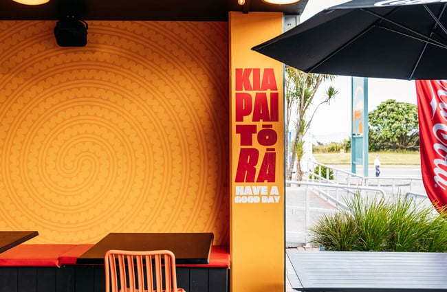 Have a nice day goodbye sign at Puku Pies in Petone