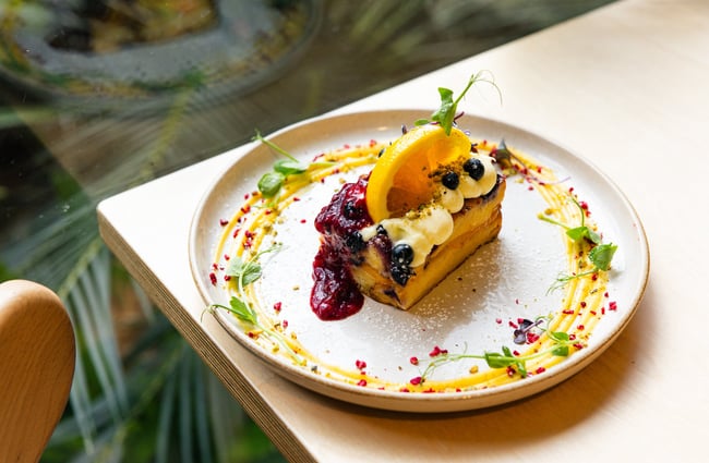 Dessert on the table at Quail Cafe.