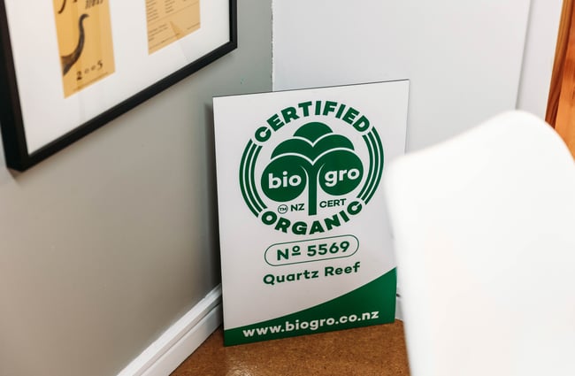 Bio organic signage at Quartz Reef.