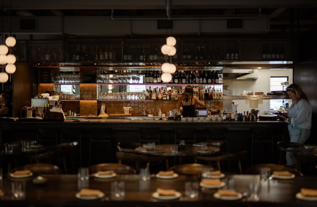 Bar area at Rata restaurant in Queenstown
